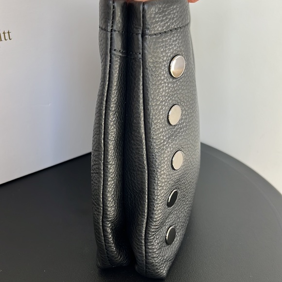 Hammitt Duke Triple Compartment Black Gunmetal Clutch EUC - Picture 5 of 11